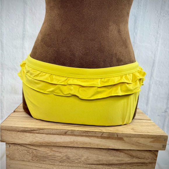 🌺Yellow Ruffle Bikini Swim Bottoms - Picture 3 of 7